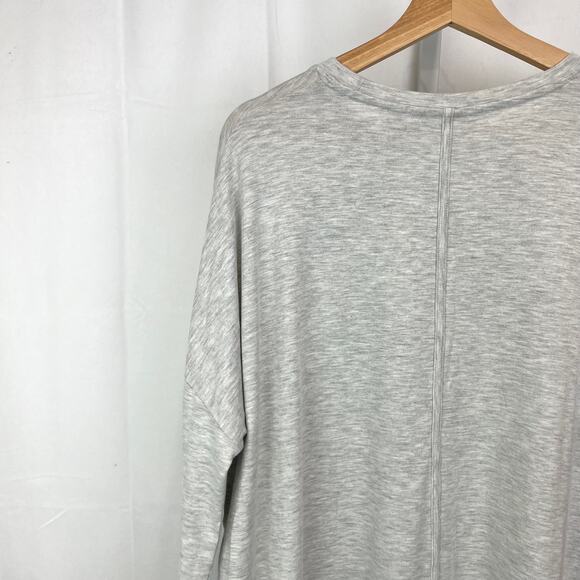 ATHLETA Size S Cloudlight Relaxed Asym Top 353951 Long Sleeve Crew Pullover Gray - Picture 7 of 10